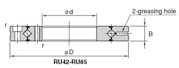 <a href=http://www.rigiabearing.com/RIGIDBEARINGS/cross-roller-bearing-RU66.html target='_blank'>RU66</a> bearing structure