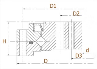 CSF-17 output bearing structure