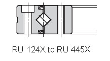 Compressor welding turntable slewing bearing <a href=http://www.rigiabearing.com/RIGIDBEARINGS/RU178G-Crossed-Roller-Bearing.html target='_blank'>RU178</a>X structure